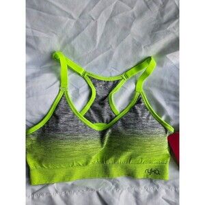 Women's Ryka Green/Gray Crossback Strap Sports Bra Large yoga Padded